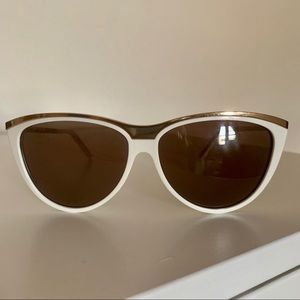 White & Gold Saint Laurent Sunglasses